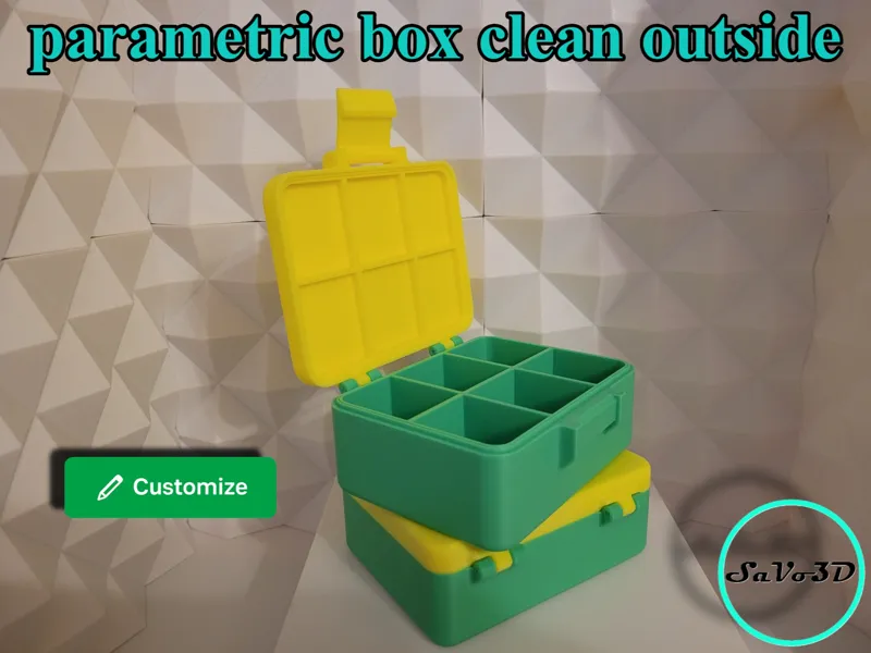 parametric box with customizable ribs inside