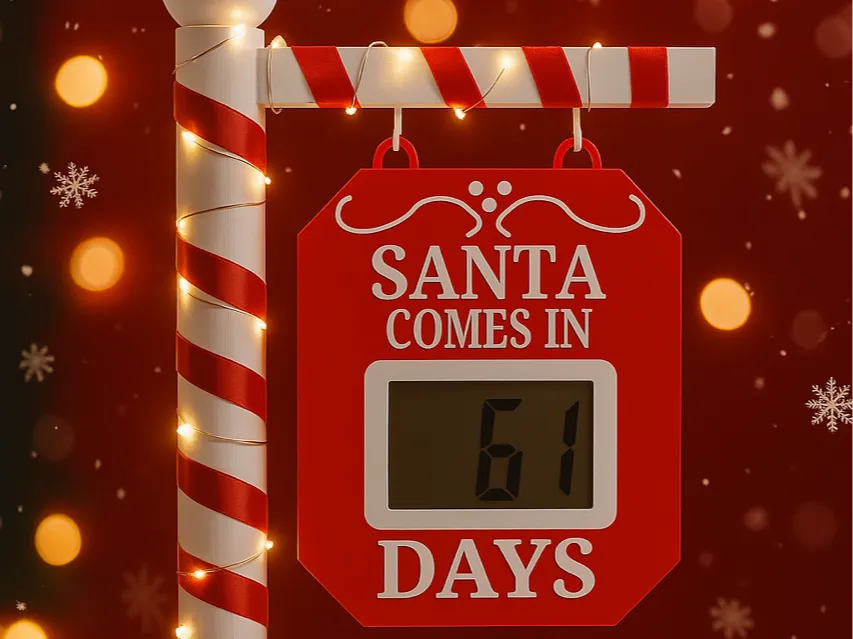 Santa Claus Countdown Stand for Christmas - Free 3D Print Model ...