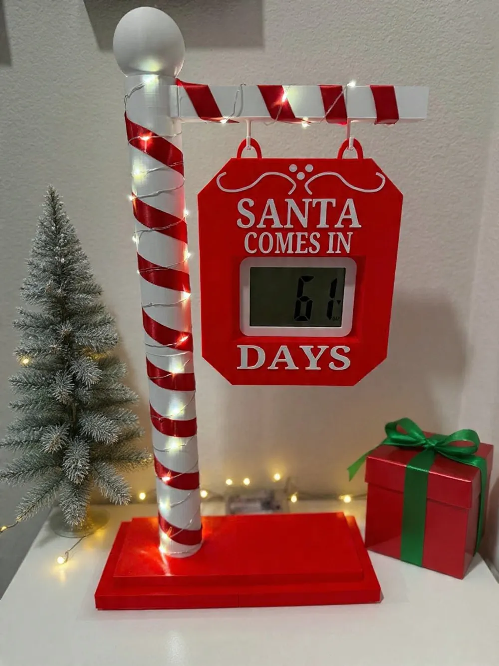 Santa Claus Countdown Stand for Christmas - Free 3D Print Model ...