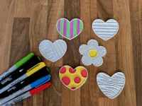 Pack cœurs à colorier – cadeau fête des mères / Saint-Valentin — photo 2