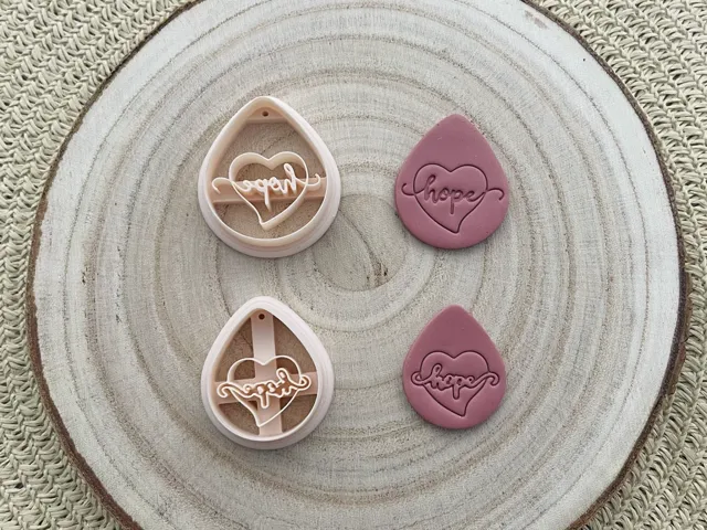 Tear Hope Polymer Clay Earrings Cutter