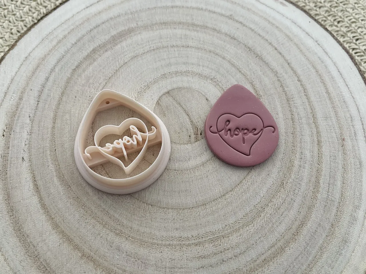 Tear Hope Polymer Clay Earrings Cutter view 3