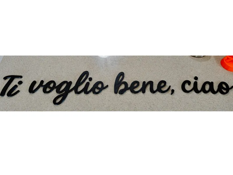 "Ti voglio bene, ciao" - Italian Script Wall Sign