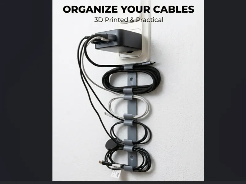 Vertical Wall Charger Cable Organizer