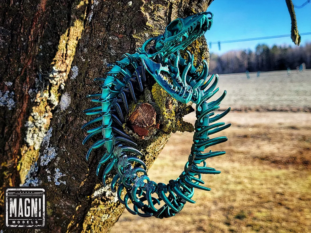 Articulated Snake Skeleton view 3