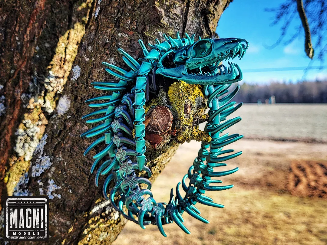 Articulated Snake Skeleton view 4