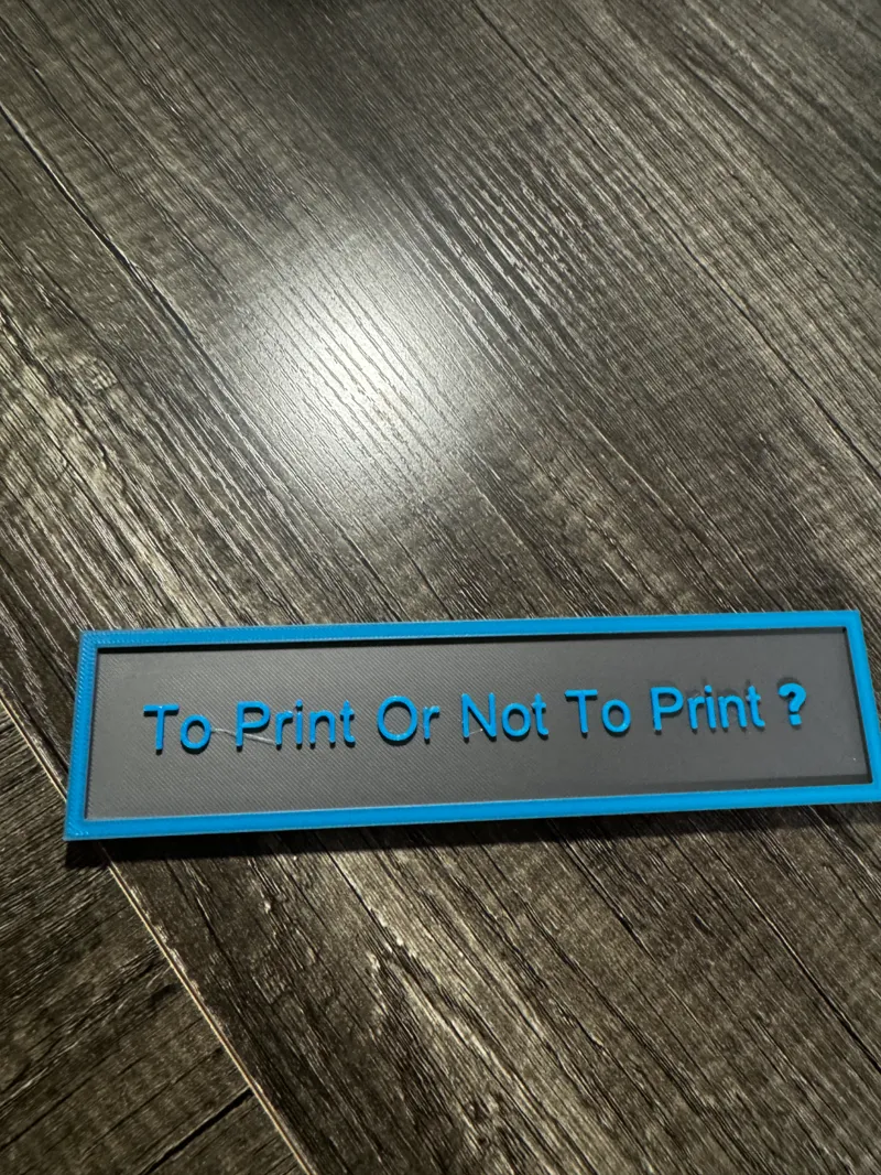 To print or not to print 