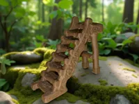 Escalier en bois miniature pour diorama — photo 1