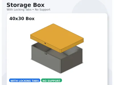 Storage box 30X40 with locking tabs
