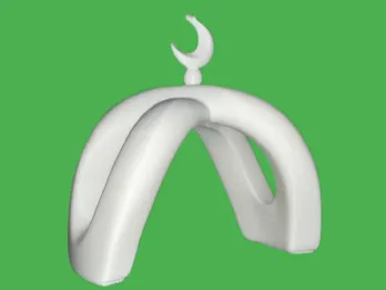Crescent Knot Sculpture