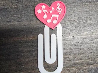 Music Heart PaperClip/Bookmark