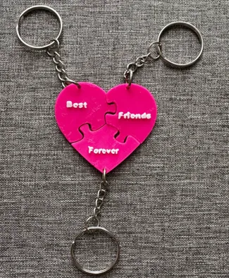 Keychain Hearts Best Friends Forever