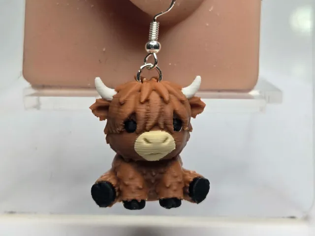 Highland Cow Hanger Earrings