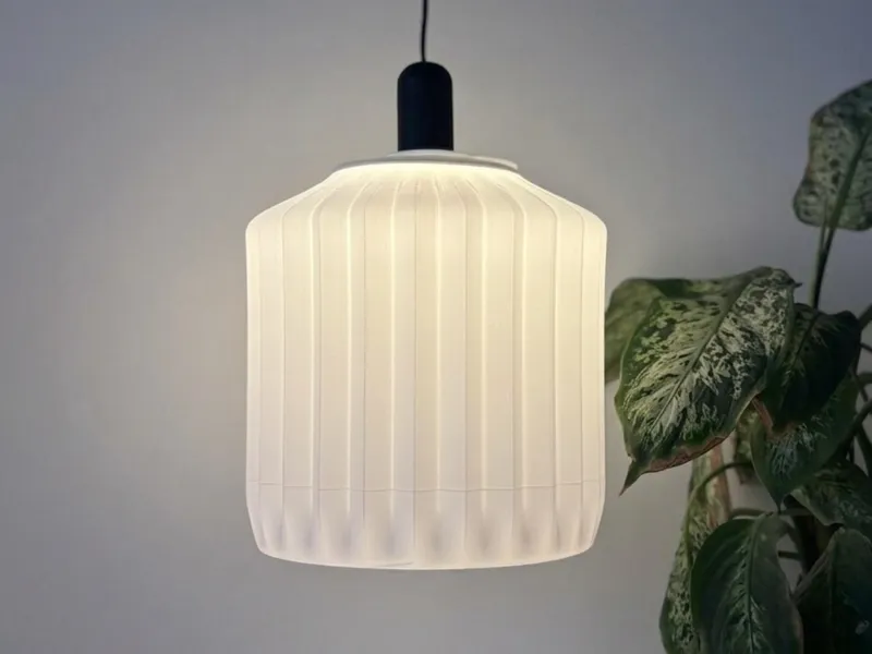Modern Pleated Vase-Style Lampshade