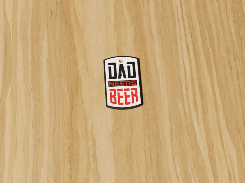 Dad Needs Beer Keychain