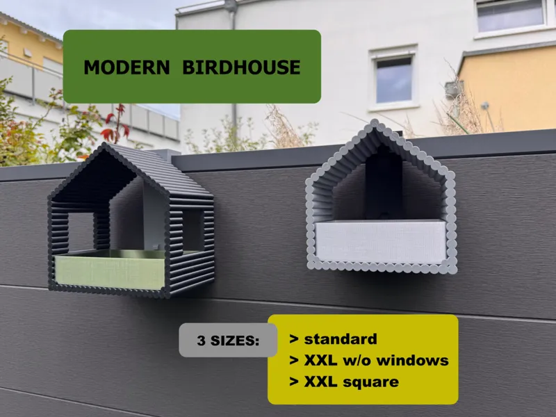 Modernes Lamellen Vogelhaus - NEU auch in XXL