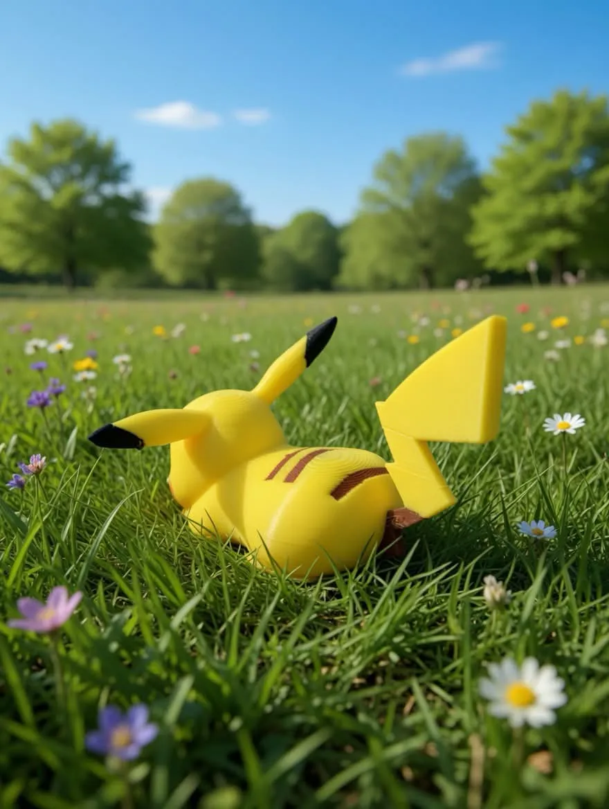 Cute sleeping pikachu - Free 3D Print Model - MakerWorld