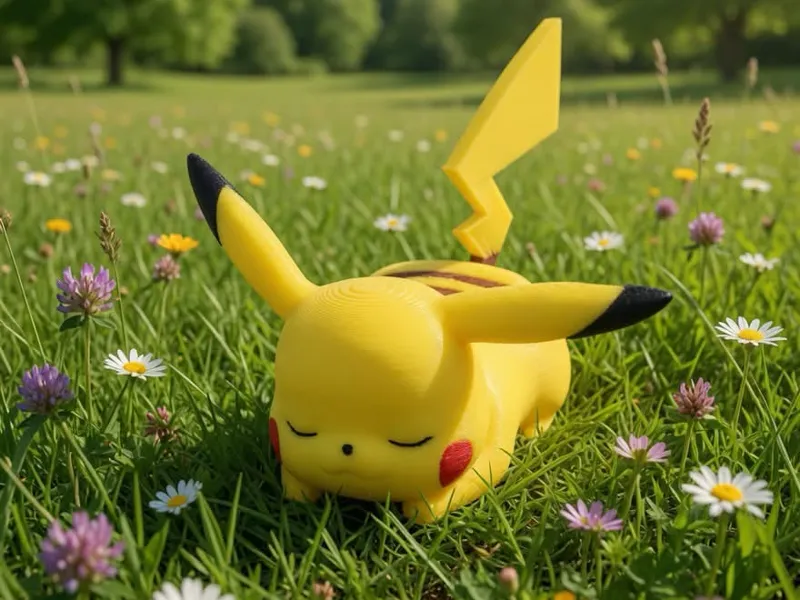 Cute sleeping pikachu