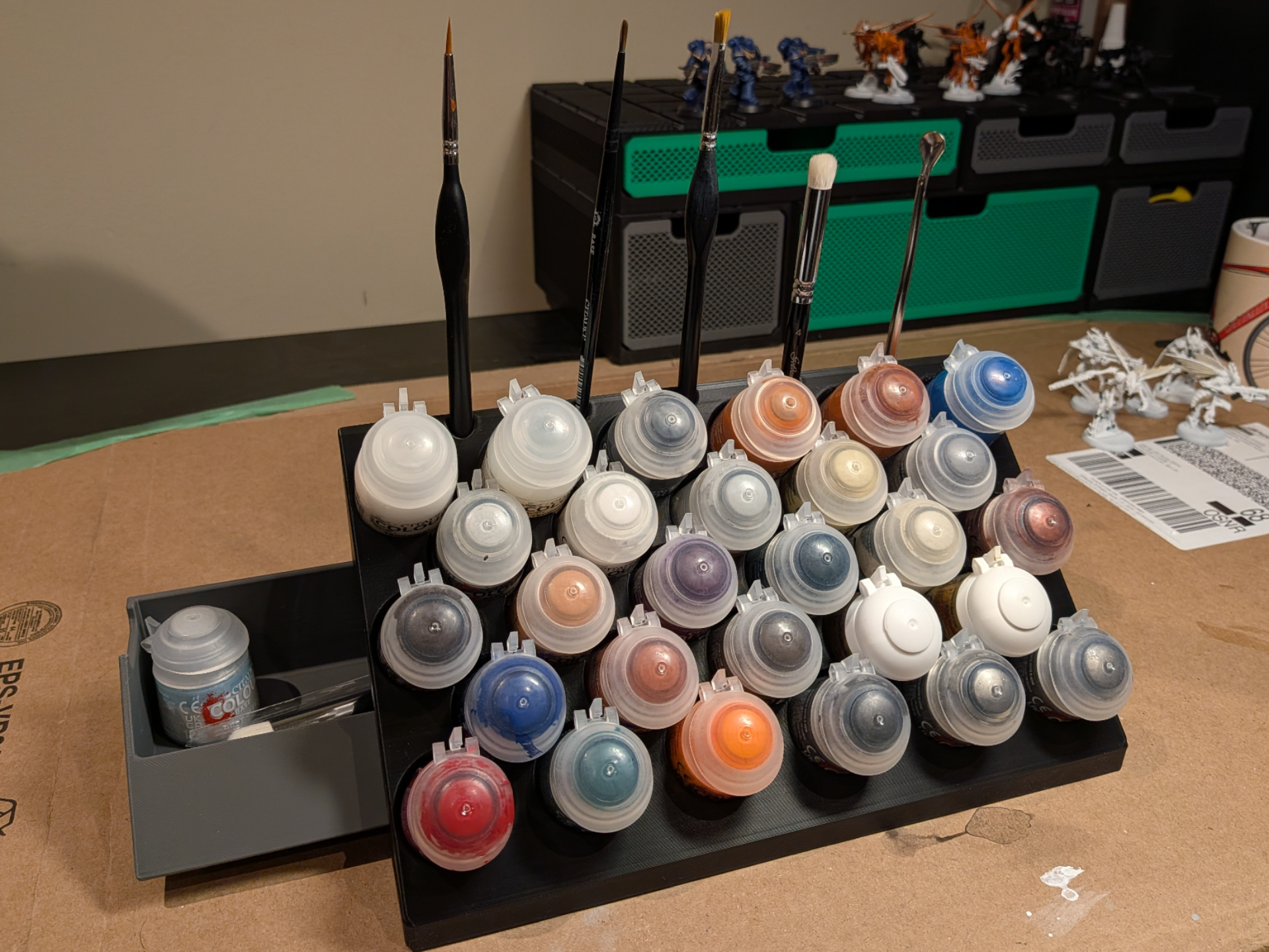 Citadel Paint Rack - Gridfinity Rugged Drawer