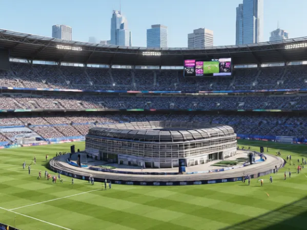 Model vom Fußballstadion