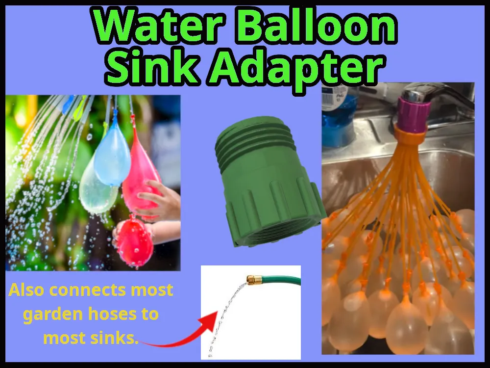 Water Balloon And Garden Hose Adapter For Sinks Free 3D Print Model water-balloon-and-garden-hose-adapter-for-sinks-free-3d-print-model