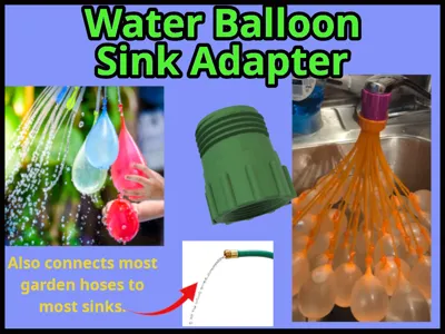 Water Balloon and Garden Hose Adapter for Sinks