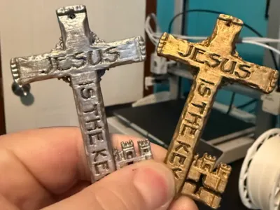 JESUS IS THE KEY – Antique-Inspired Cross Keychain