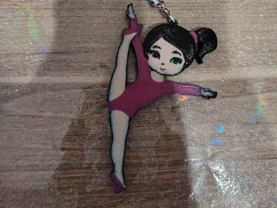 Gymnast keychain