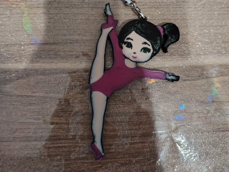 Gymnast keychain