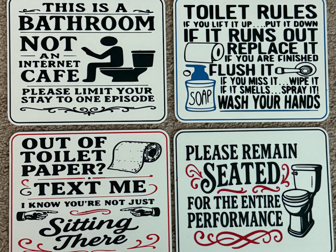 FUNNY BATHROOM SIGNS 