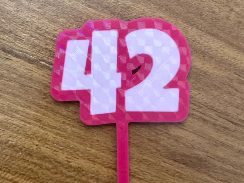 Cake topper - number 42