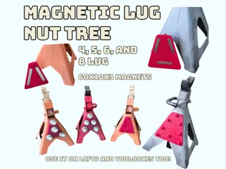 Magnetic Lug Nut Tree for Jack Stand or Lift
