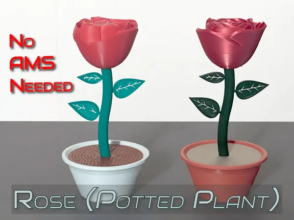 Rose en pot à assembler