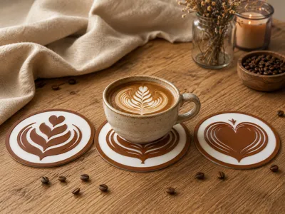 Coffee and Latte coaster 