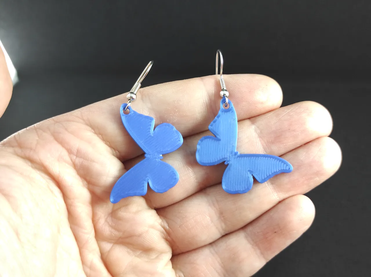 Butterfly earrings view 2