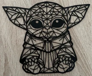 Baby Yoda LineArt wall