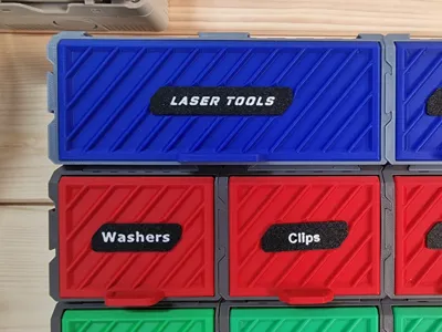 Double drawer for small parts organizer