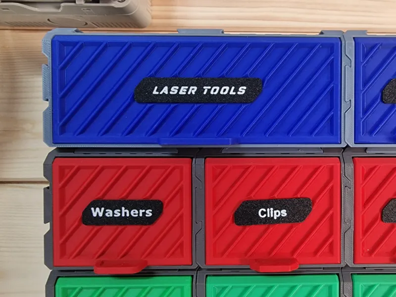 Double drawer for small parts organizer