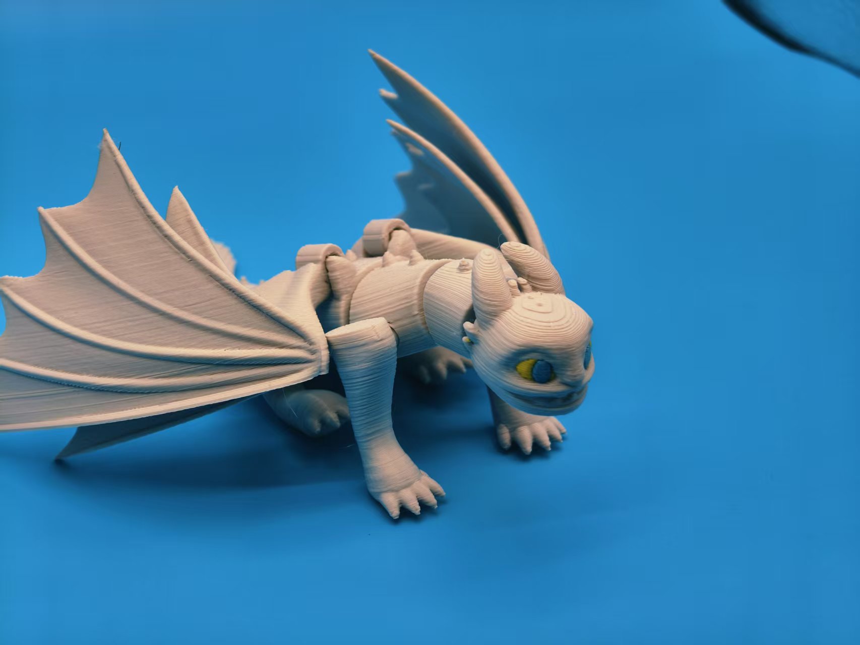 Miniatura 6 do modelo 3D 驯龙高手无牙仔三只幼崽，四个涂色，MINI可打无需支撑