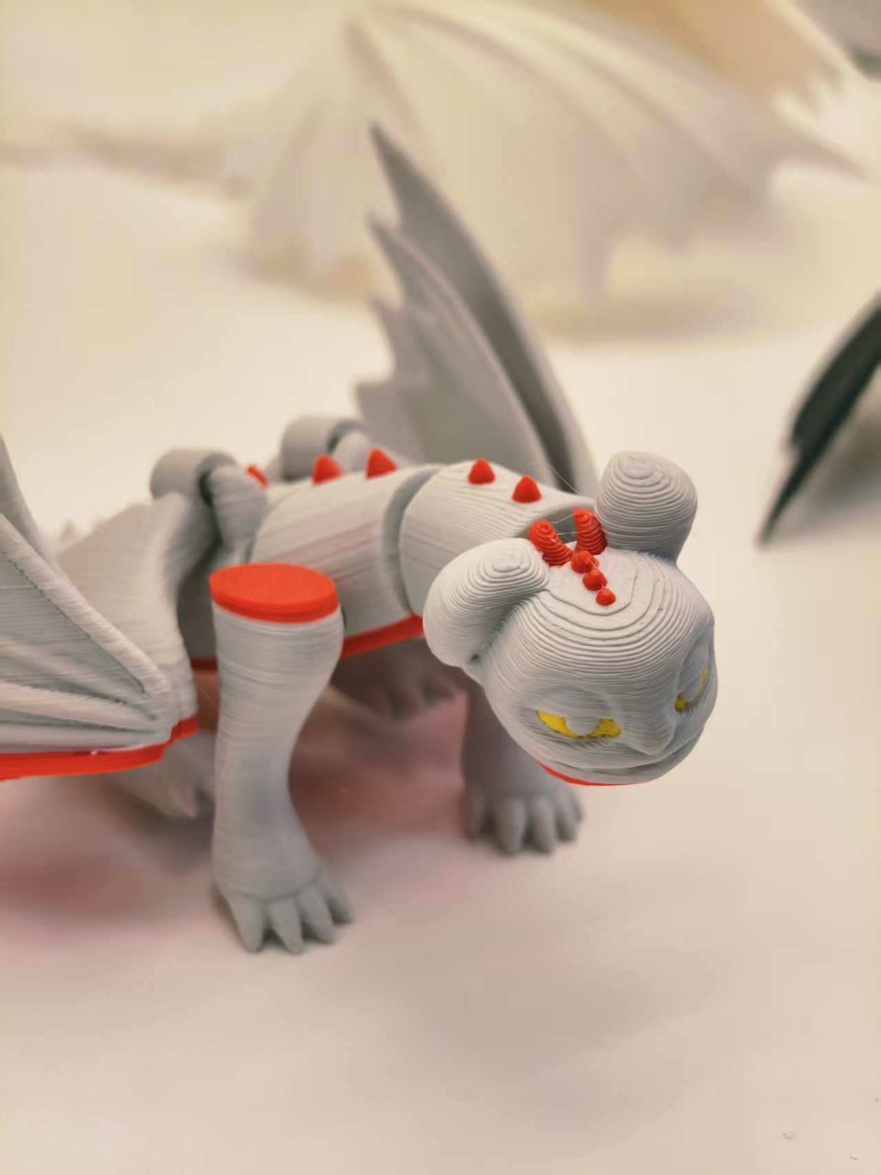 Miniatura 9 do modelo 3D 驯龙高手无牙仔三只幼崽，四个涂色，MINI可打无需支撑