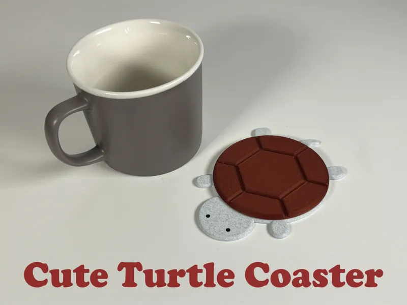 Cute Turtle Coaster – Minimalist Style