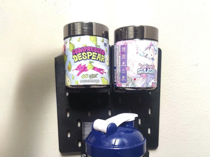 Gamersupps tub holder for Ikea Skadis pegboard 