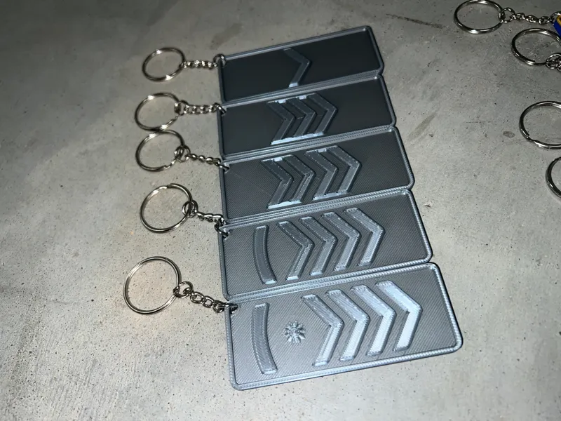 CSGO - CS2 Silver Ranks Keychains