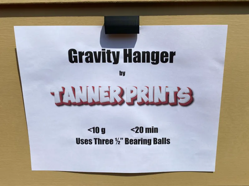 Gravity Hanger for Paper