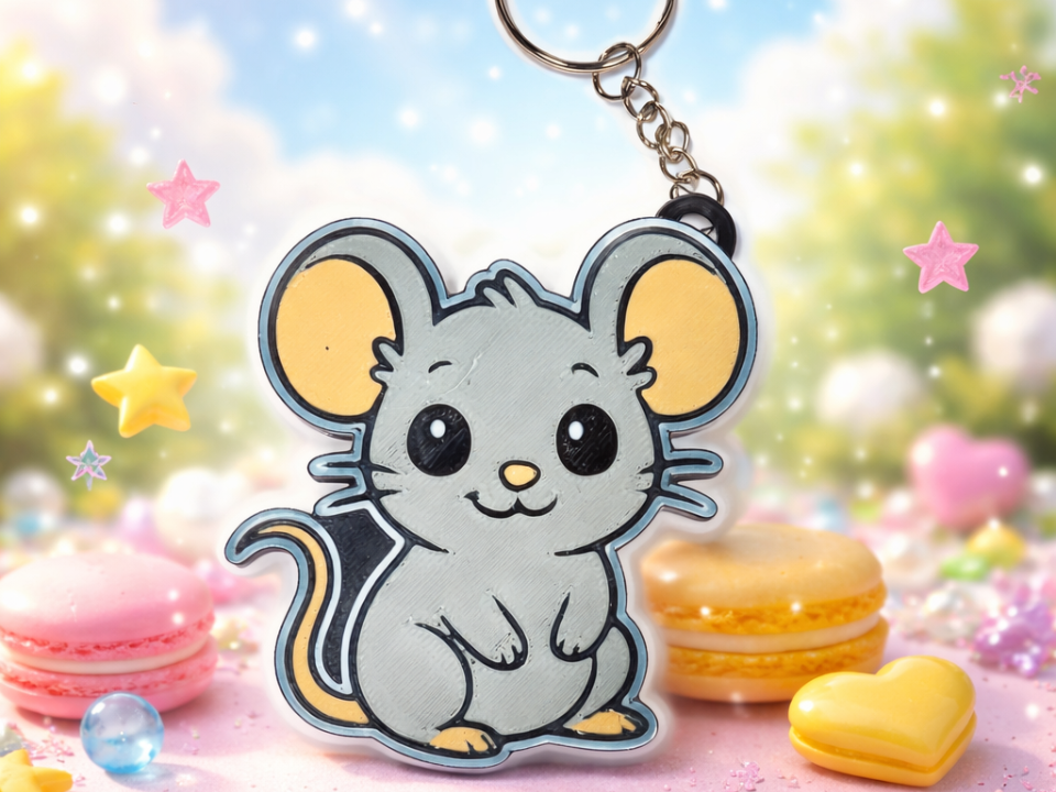 adorable mouse keychain 