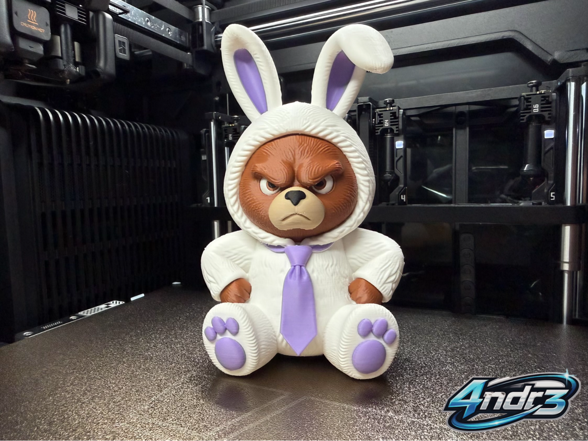Cute Grumpy Bear Easter Bunny