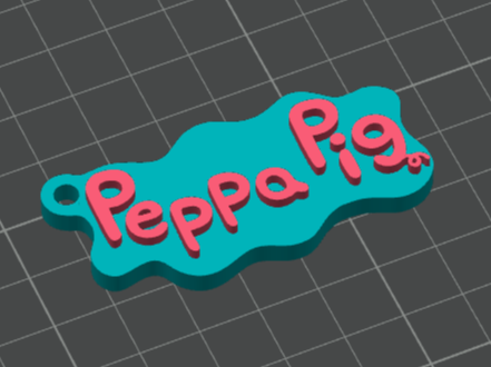 Peppa Pig portachiavi 2 colori