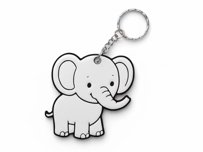 Cute Elephant Keychain
