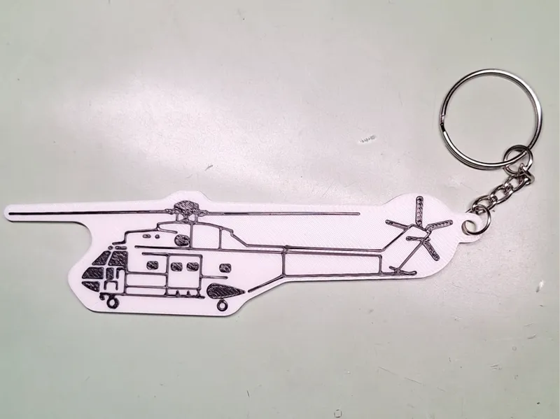 AS 330 Puma Helicopter Keychain