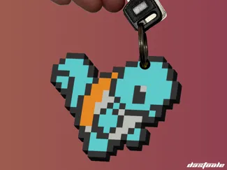 Squirtle Pixel Keychain / Pokemon Sprite